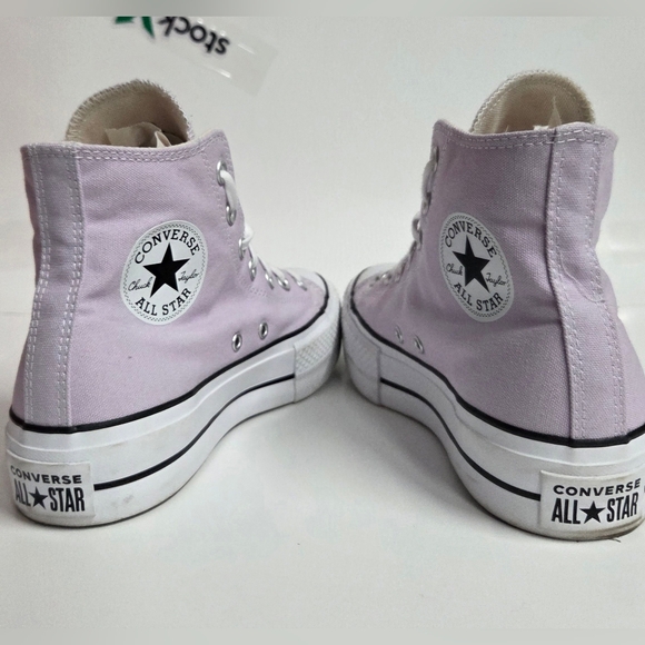 Converse High-Top Platform Sneakers in Soft Lavender Womens Size 8 US - Picture 6 of 9